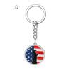 1/4ks Keep America Great Again Keychain Cross Goddess Shape Vzor americké vlajky Kovový přívěsek na klíče pro politické nadšence