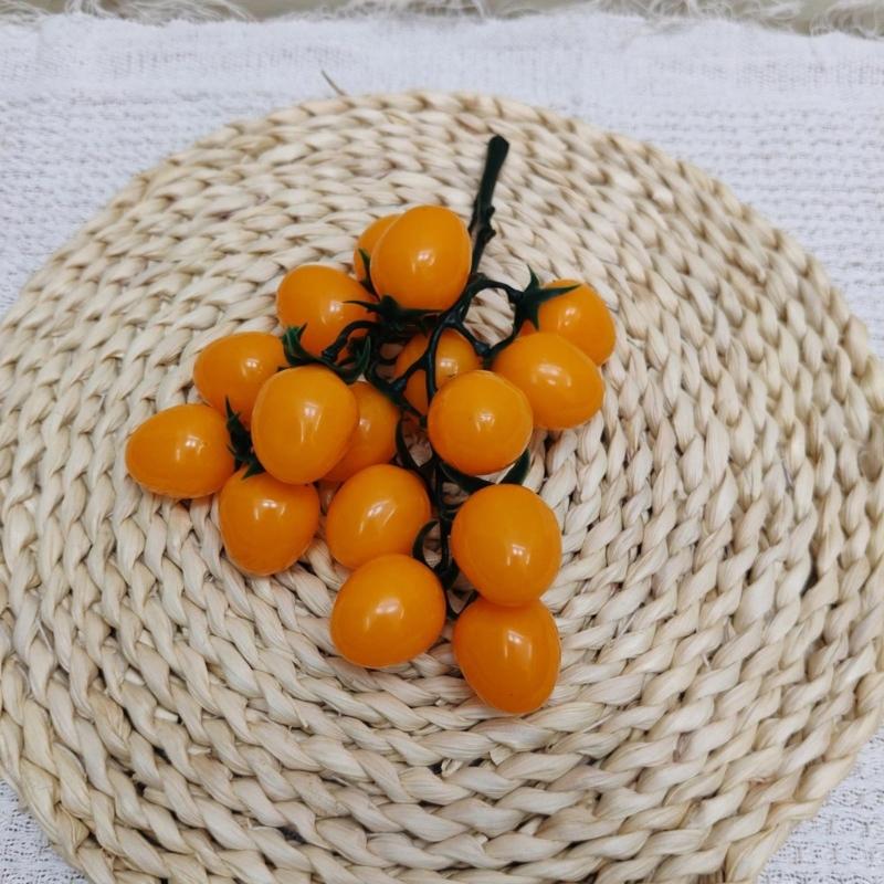 Mini Grappe de Tomates en Plastique Accessoires Alimentaires Artificiels Pour Photographie Styling Jouet Cuisine pour Enfants