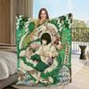 Flannel warm comfort style  romance soft plush blanket retro for sofa Japanese living room Classic office bedroom travel gift