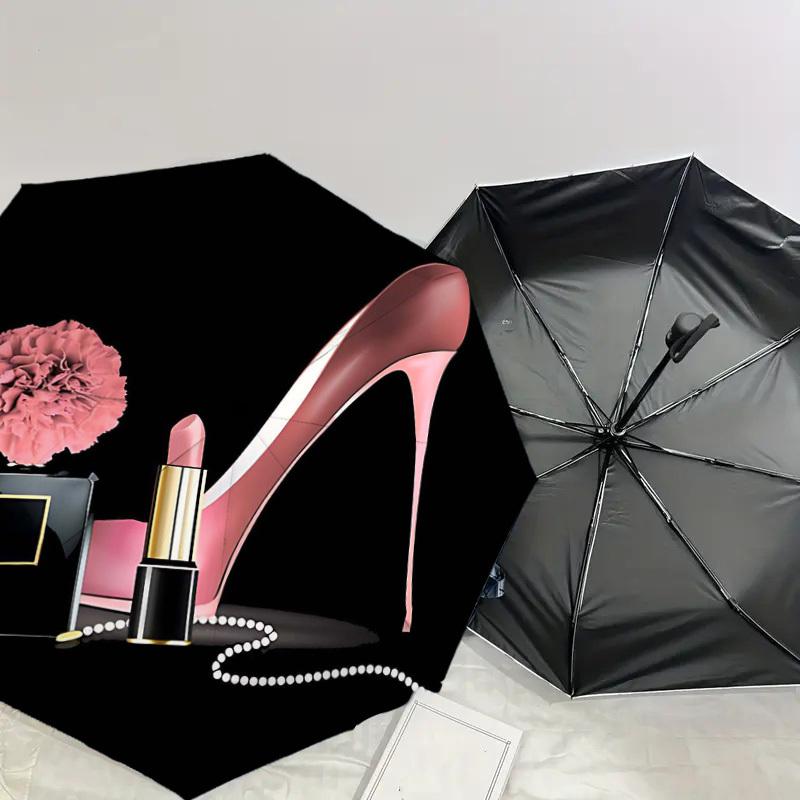 1 Stück Lippenstift-Regenschirm für High Heels – 8-Rippen verstärkt, tragbar, faltbar, für Reisen, geeignet für alle Jahreszeiten, Outdoor-Gebrauch – J324