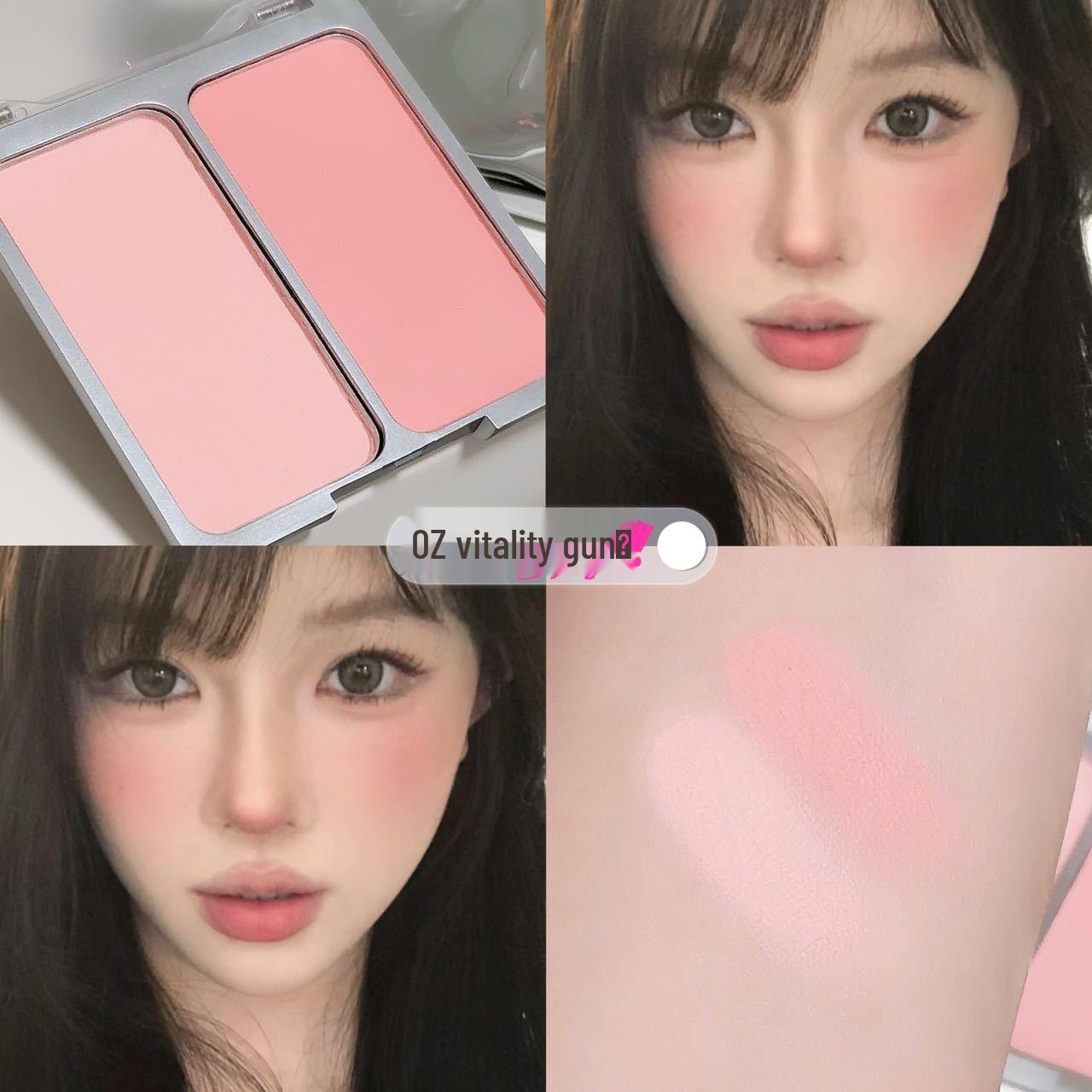 SWEETMINT Two-Color Matte Contour & Blush With Dual Low-Saturation Highlight Effects