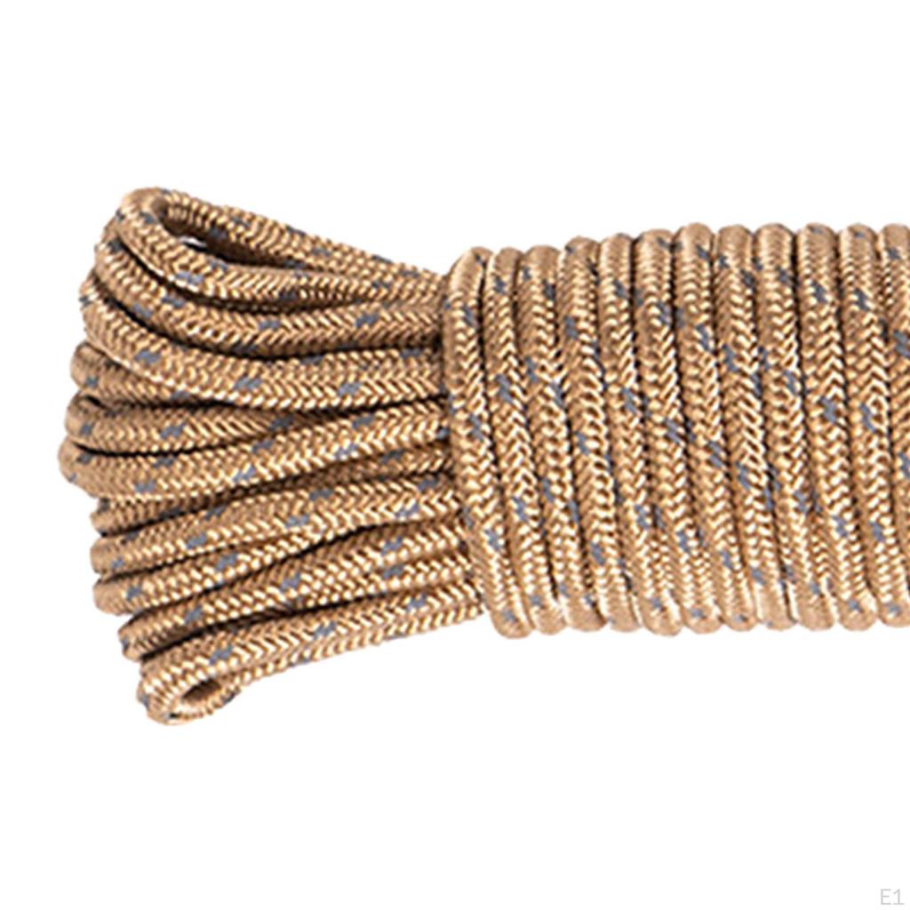 Camping Rope Guylines Multifunction Solid Braid Clothesline Thicked Guy Lines Tent for Climbing