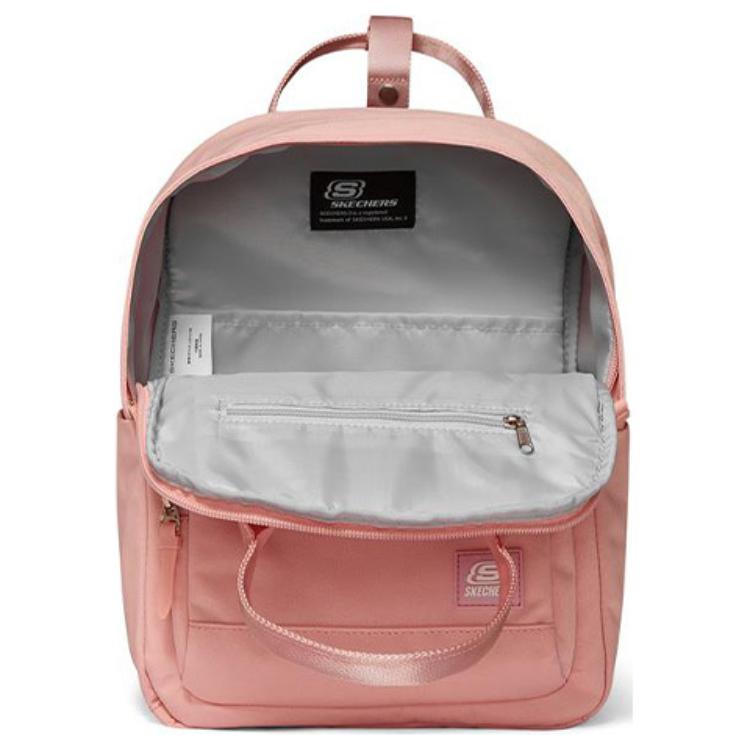 Skechers Logo Zipper Closure Fabric Backpack Women Backpacks Pink L221U136-001V