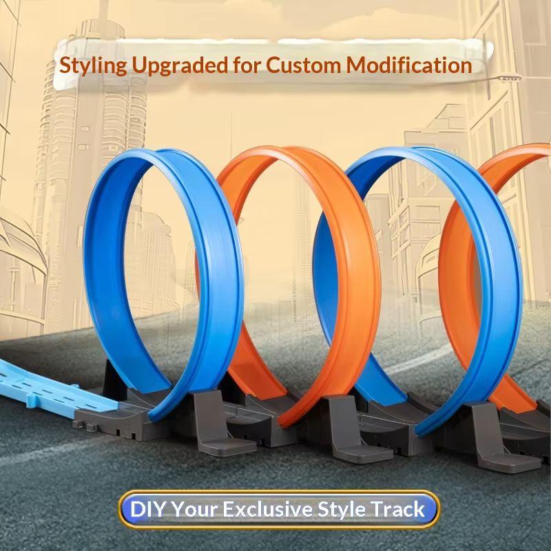 High Speed Surround Rail Car Toy Racing Track Splicing Track Rebound Car Kids Diy Assembled Gravity Slide Educational Toys Gifts