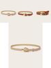 Simple Solid Color Gold Buckle Decoration Women Belt For Casual Denim Styling