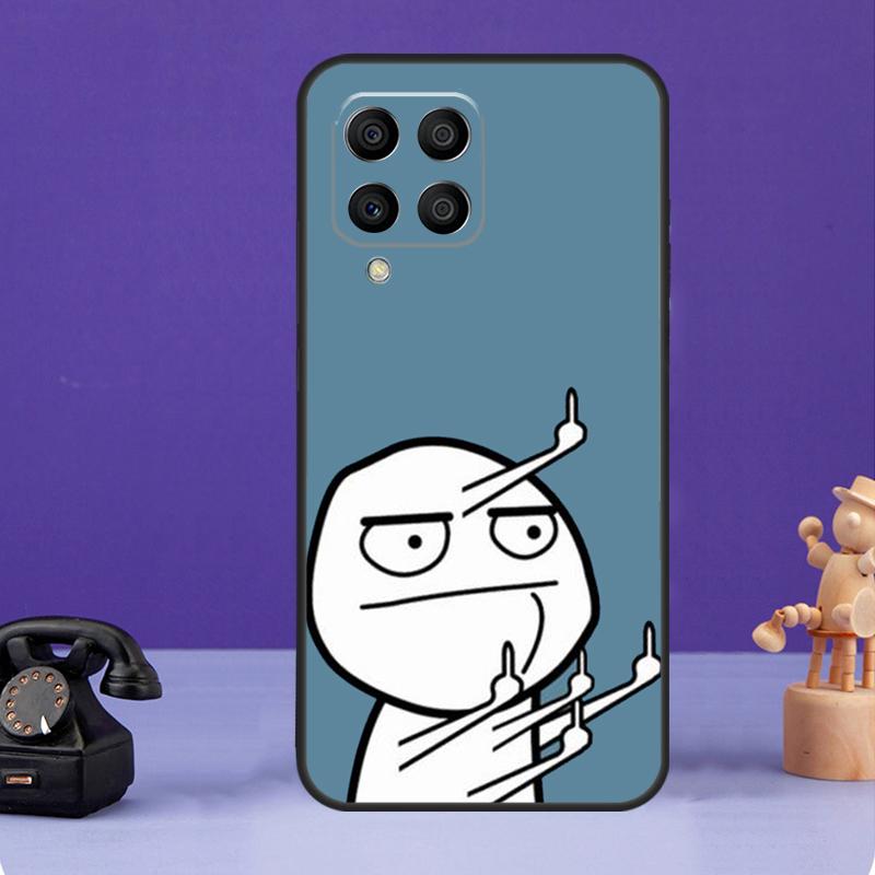 Vtipný pouzdro se středním prstem pro Samsung Galaxy M13 M33 M53 M20 M30s M31s M12 M32 M52 M11 M51 M14 M34 M54 M55 Kryt