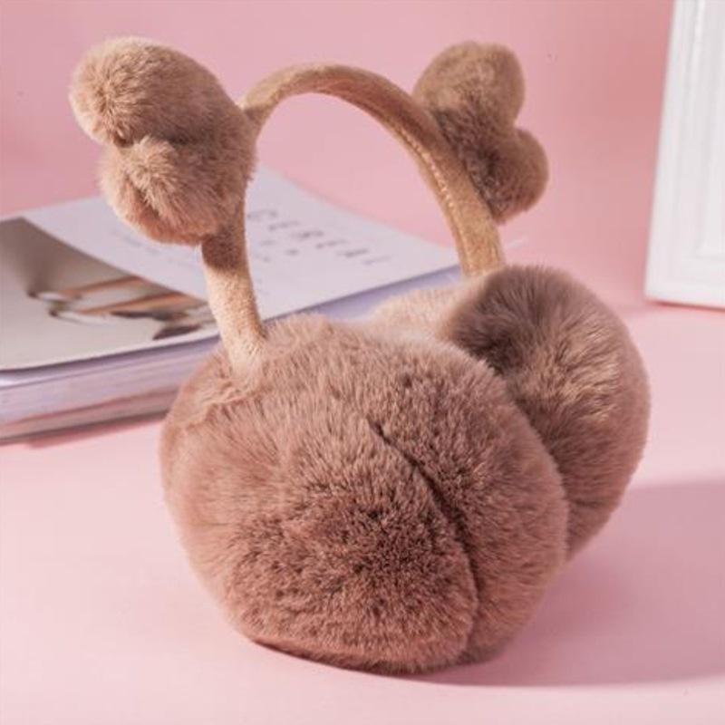 Earrings Earmuffs Keep Warm In Winter for Girls Lovely Antler Plush Earmuffs Fold and Freeze Children's Cold-proof Artifacts