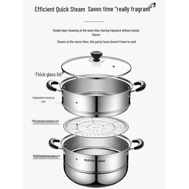 Supor Double-Layer Steamer Pot