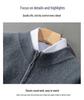 Men's Wool Round Neck Cardigan - Autumn/Winter Business Casual Knit Sweater