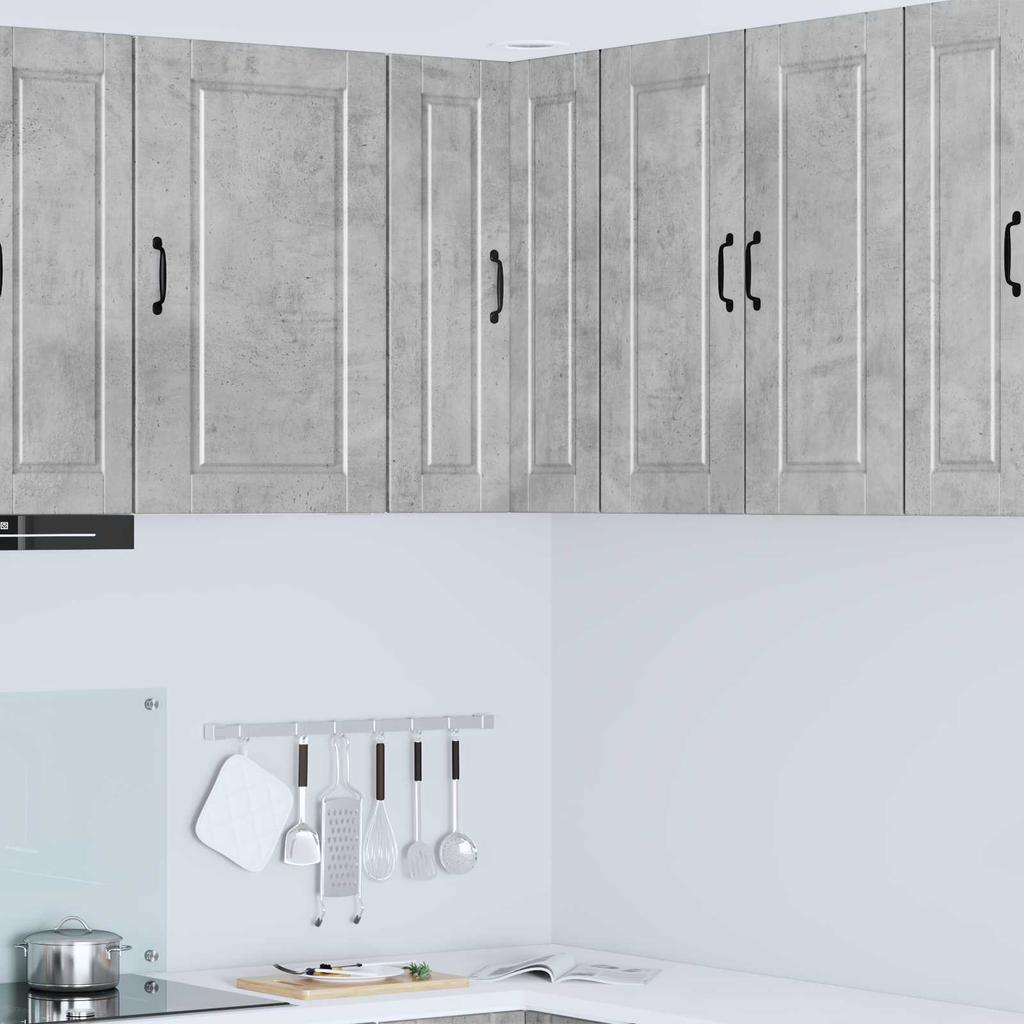 Porto Wall Mounted Corner Cabinet Concrete Grey 57 X 57 X 80 Cm Particleboard