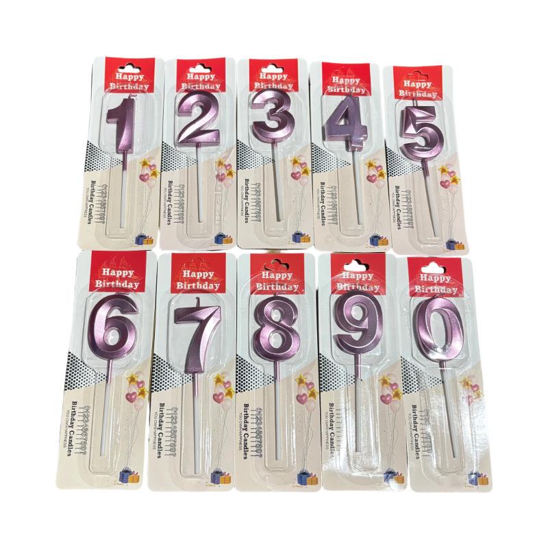 Gold Number Candles: Glossy Blister Pack for Birthdays & Anniversaries
