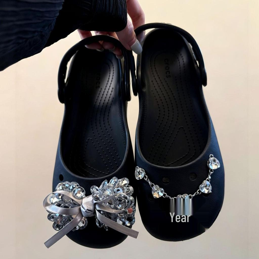 Bowknot High-End Ballet Shoe Flower Buckle - Detachable Mary Jane Accessory