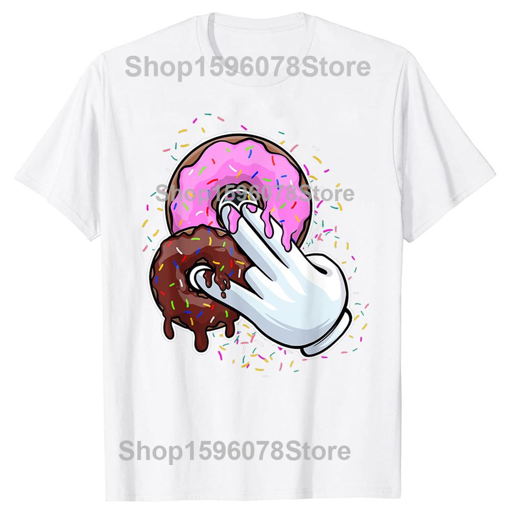 Funny Sweet Donut Cartoon T Shirts Summer Style Graphic Cotton Short Sleeve Donuts Lover Birthday Gifts Adult Humor Tshirt Men