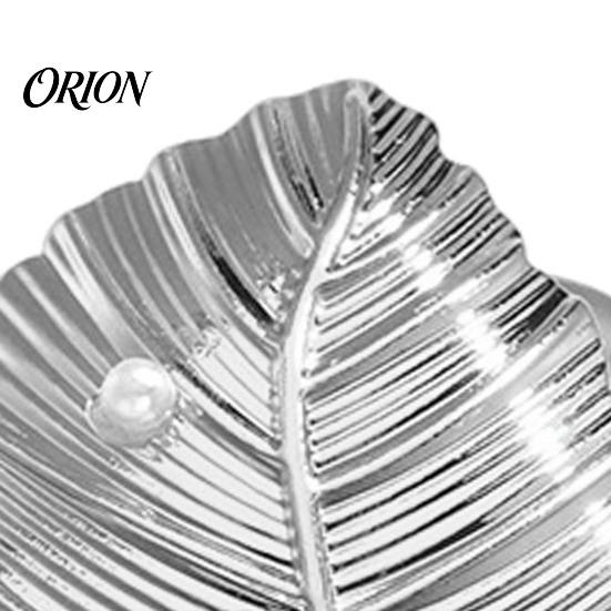 Alloy Scarf Buckle for Coats Leaf Silk Ring And Slides Women, Metal T-shirt Daily Commuting Accessory Ties Clip with Faux Pearls Embellishment Shawl,