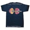 Donuts Dumbbell Funny Doughnut Lover Weightlifting T Shirts Tee Tops Round Neck Fashion Tshirt Clothing Casual Basic Tshirts