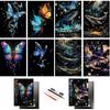 Noctilucent Scratch Rainbow Painting Art Paper Scratch Art for Adults&Kids Creative DIY Art & Craft Gift Scratch Painting Paper Set with 4 Tools