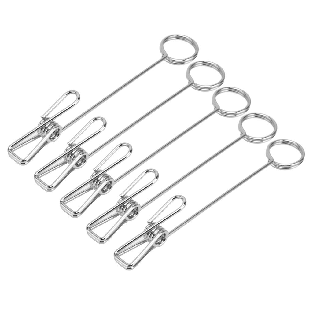 5Pcs Photo Holder Premium Metal Anti Oxidation Simple Design Electroplating Process Widely Used Plac