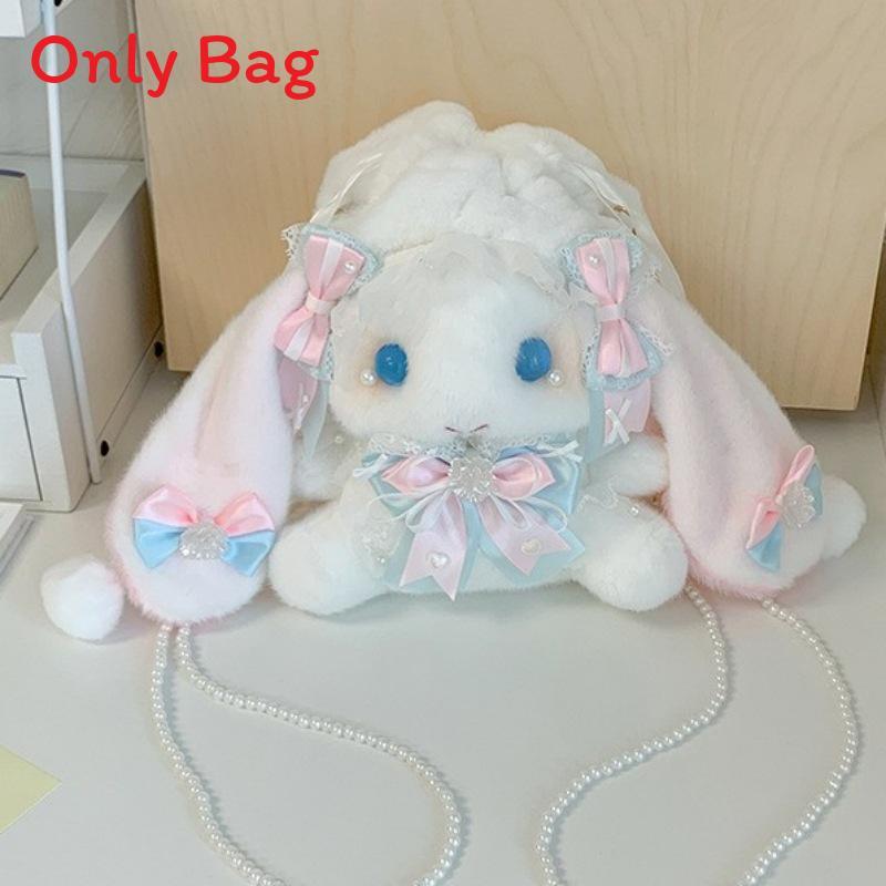 Lolita Plush Bunny Bag With Bow For Daily Use And Collectors Style