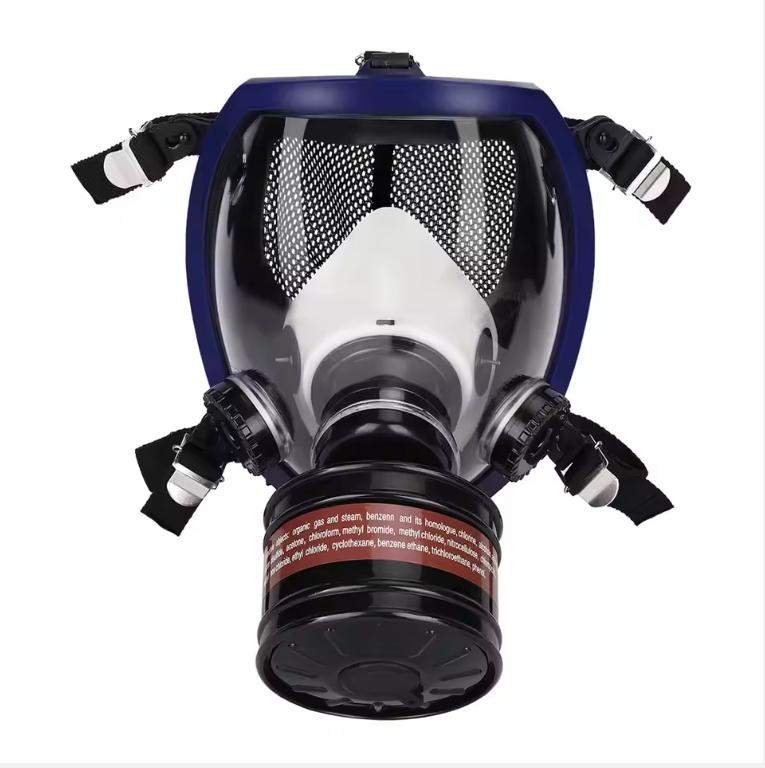 Full Face Respirator Gas Mask 40 Mm Activated Carbon Filter Canister Suitable for Fumes Chemical, Spray Paint, Tactical-survival