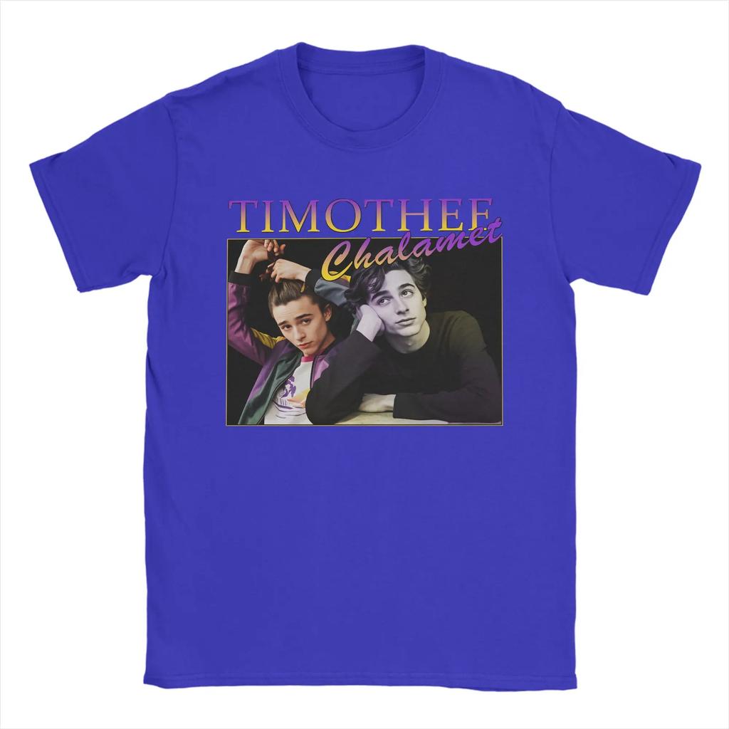 Timothee Chalamet American Actor T-Shirt Harajuku T-Shirts Couple Cotton O-Neck Oversize Top Tees Short Sleeve Y2K Funny Tops