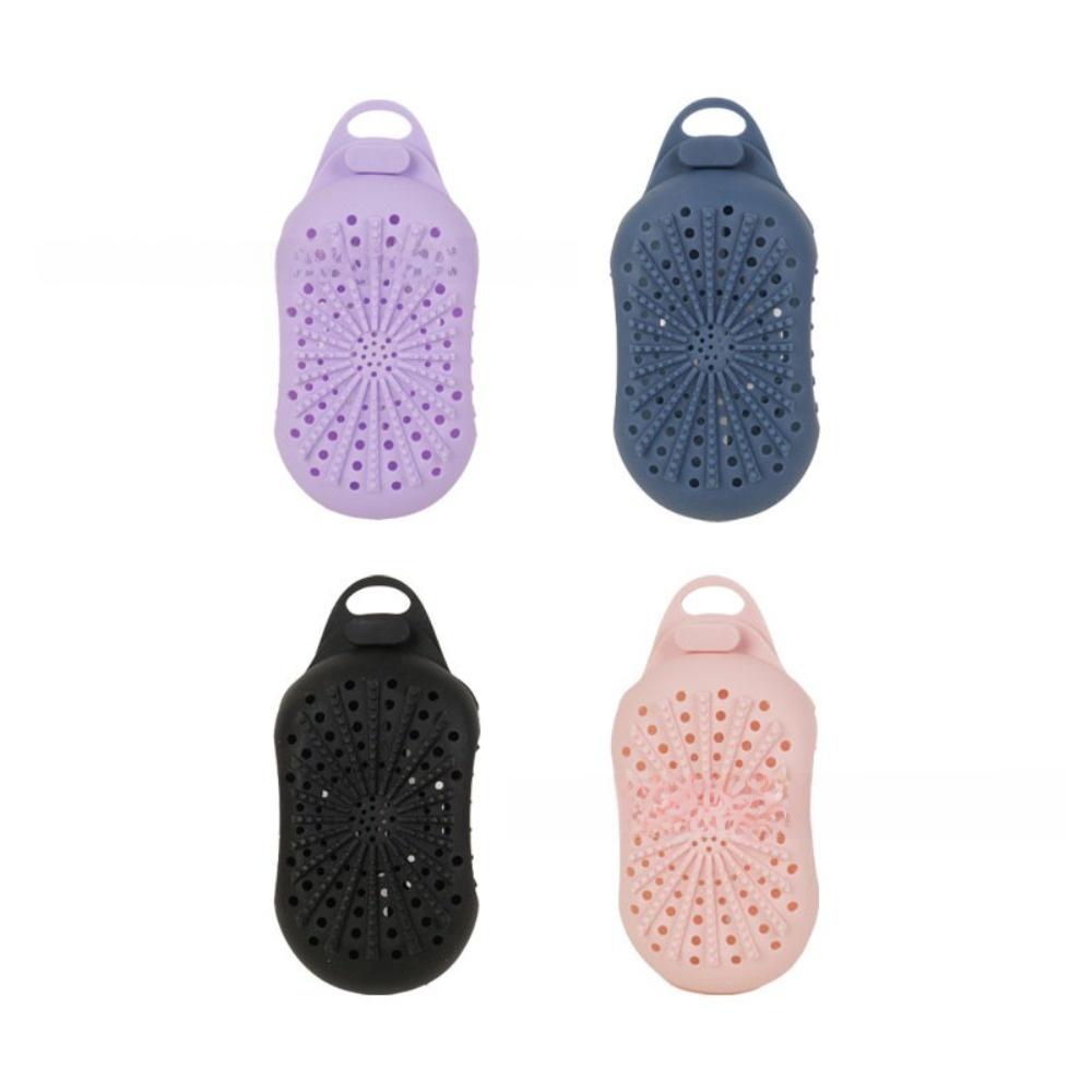 Quick-Dry Silicone Soap Bag Double-Sided Texture Gentle Exfoliating Dual-Sided Soap Scrubber Deep-Clean Reusable