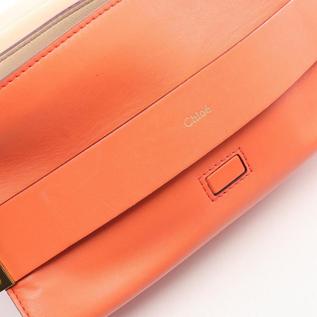 Used Chloe ELLE Shoulder Bag leather Orange Used Women