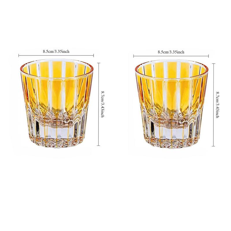 200ml Luxury Carved Whiskey Glass Exquisite Drinking Glasses Creative Cocktail Glass Multi Colored Wine Glass Bar New Year Gifts