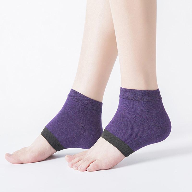 1 Pair Silicone Moisturizing Gel Heel Socks Cracked Foot Skin Care Protectors