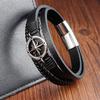Svart Läderrep Ko-hud Herr Dubbla Lager Äkta Läder Flätat Armband Handgjort Flerlagers Läderarmband 2026