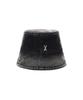 Bajal Va Studded Overdyed Denim Drop Bucket Hat Black