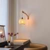 Bamboo Lantern Plug In Wall Sconces Wicker Woven Rattan Wall Light Farmhouse Rustic Wall Sconces for Living Room Bedroom