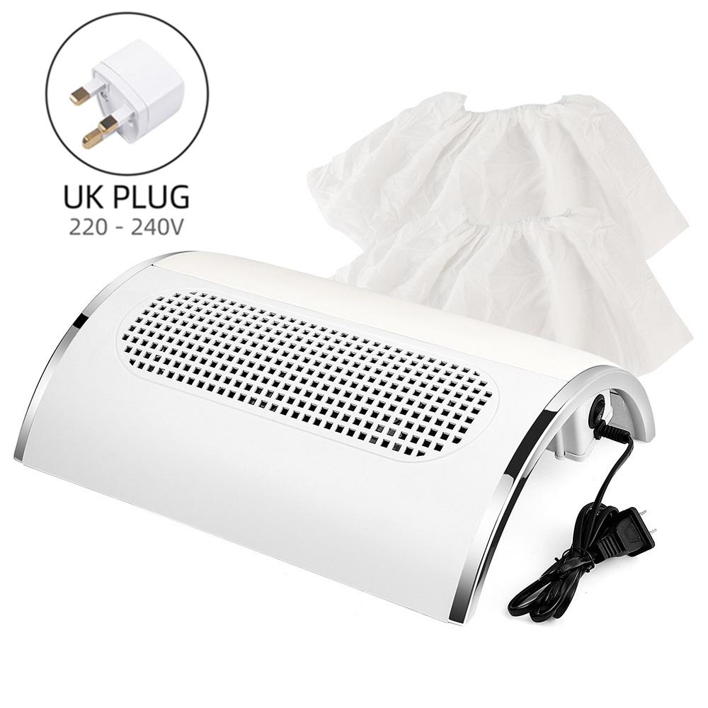 3 Fans Powerful Nail Dust Collector 40W High Suction Professional Nail Dust Extractor 2-Hands Nail Vacuum Cleaner For Manicure