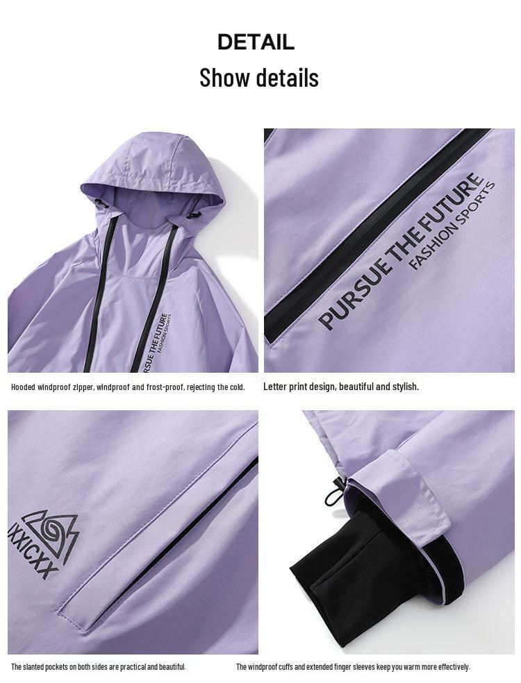 Waterproof Fleece-Lined Ski Suit: Warm Hooded Two-Piece Set for Men & Women