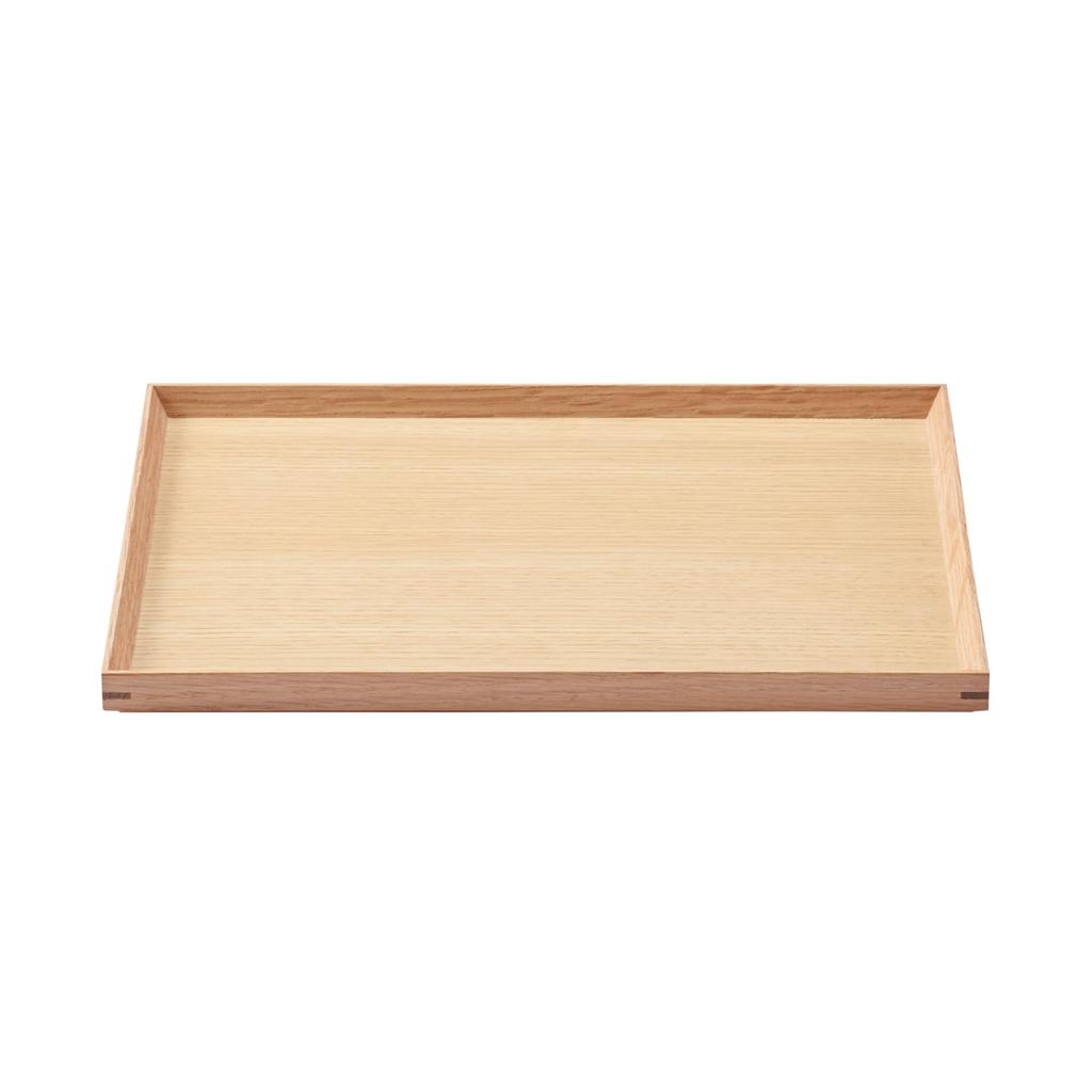 MUJI Wooden Square 35cm Wide X 26cm Deep X 2cm MDC80A2S Tray, Natural, Approx. High,