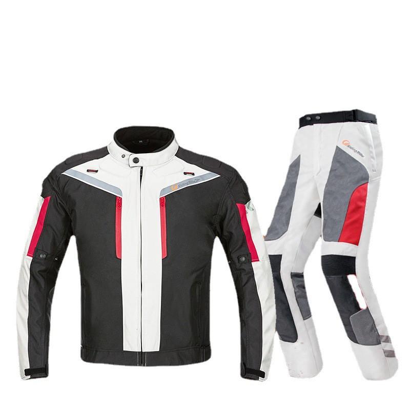 Winter Outdoor Motorcycle Off-Road Riding Jacket Windproof Waterproof Warm Breathable Oxford Spandex Grey Black Green