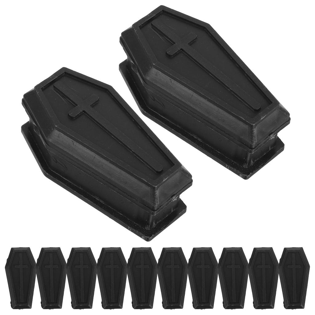 5Pcs Coffin Model Vampire Casket Fake Funeral Mini Boxes Goodie Halloween Prank Prop Toy