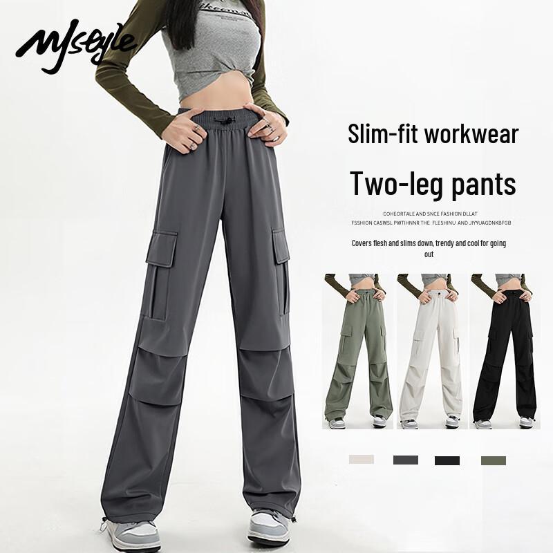 

MJ STYLE Women s Straight-Leg Cargo Pants L