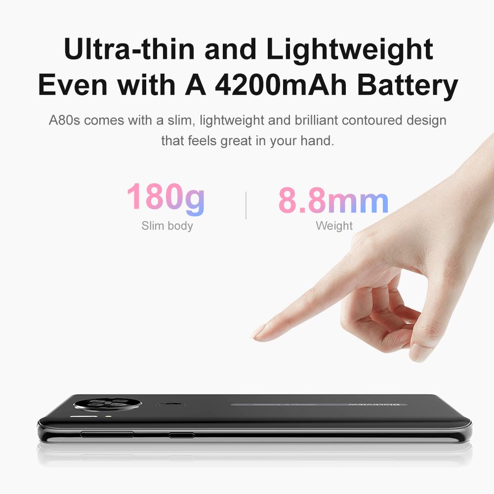 GYDQQKJ DQG per Blackview A80s Custodia, Nero Ultrasottile Silicone Case TPU Shell Morbida Sottile Protettivo Copertura Antiurto Cover per Blackview A80s (6.21) - OP15