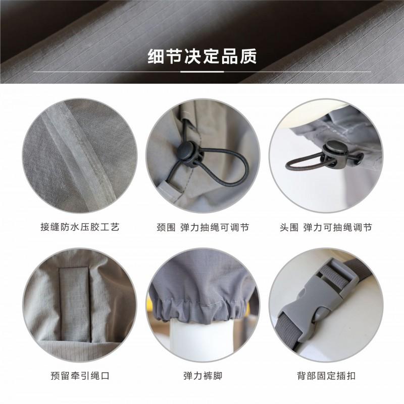 Waterproof Dog Raincoat Set Breathable Detachable 2-Piece Rainwear Small To Large Dogs Outdoor Walk In Wet Weather