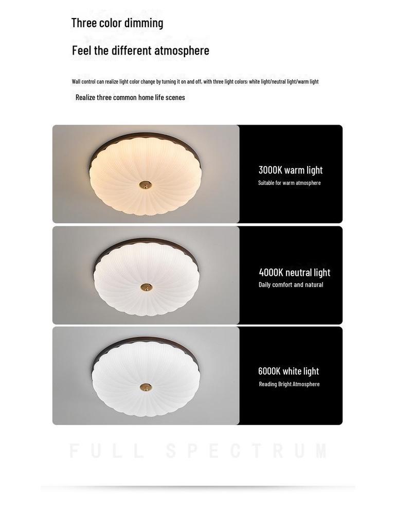 Retro-Deckenleuchte im japanischen Stil mit vollem Spektrum für Schlafzimmer & Arbeitszimmer