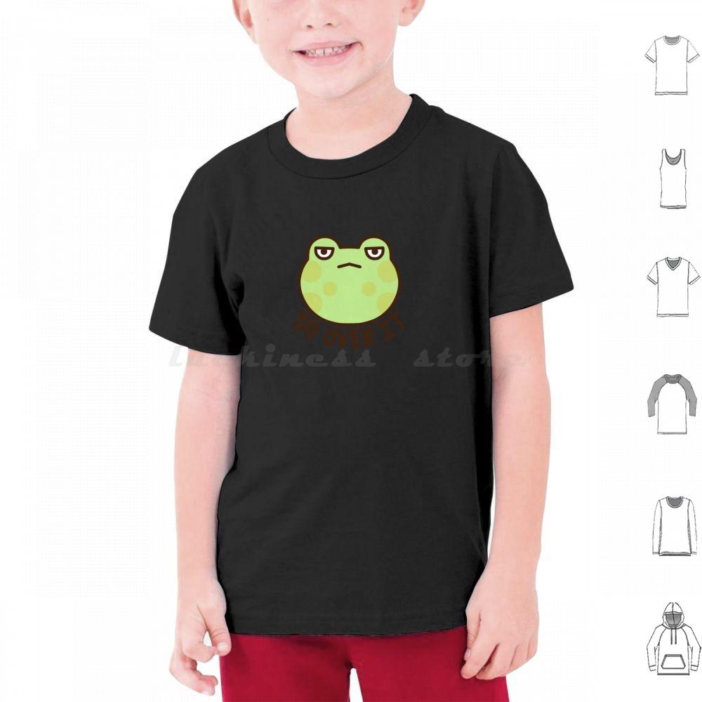 So Over It Frog T Shirt 6xl Cotton Cool Tee Frog Over It Meme Funny Frogs Cute Angry Animals Animal Green Goblincore