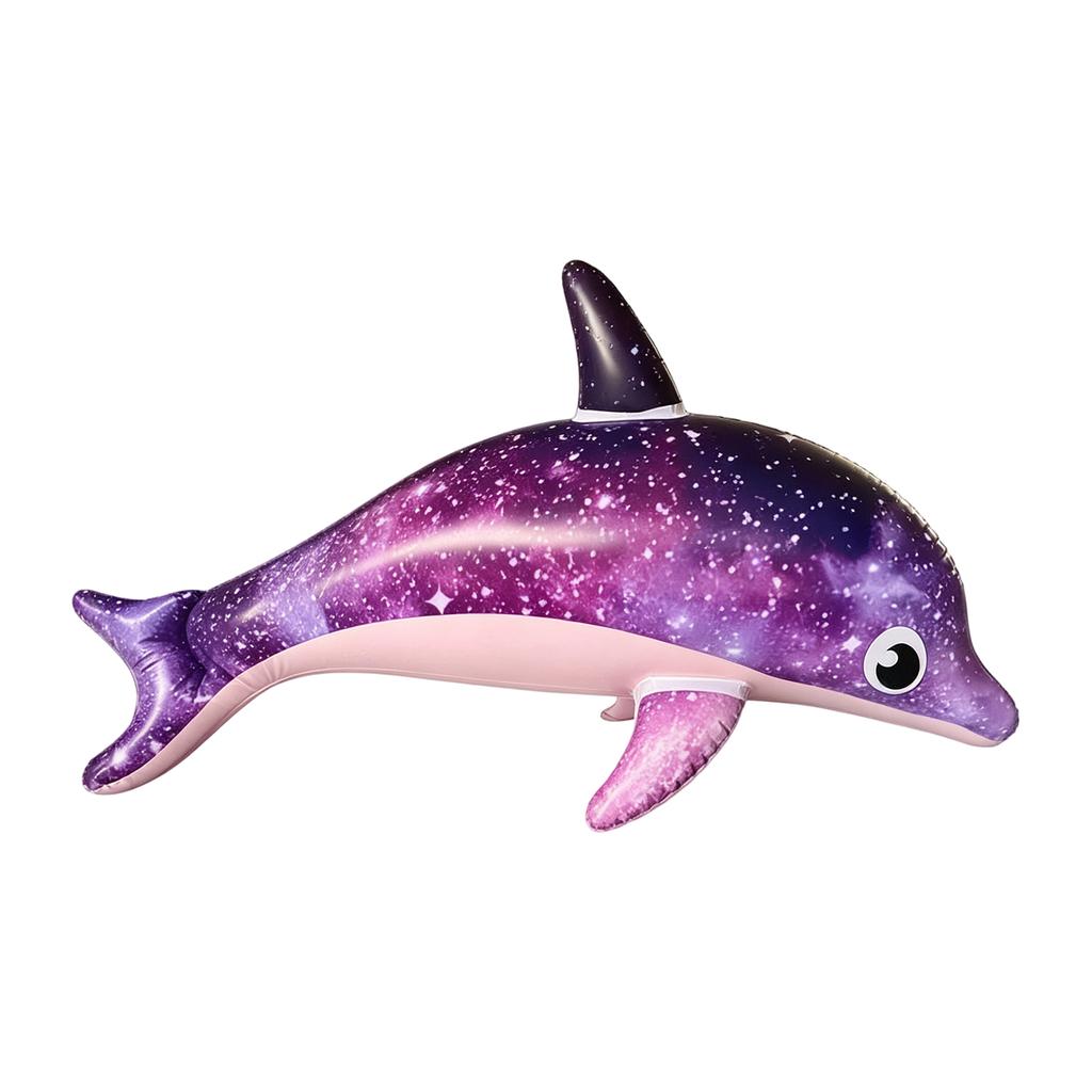 Inflatable Dolphin, Cute Starlit Sky Inflatable Dolphin Toy, Thickened Pool Float