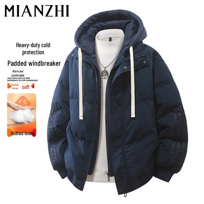 

Мужская зимняя стеганая куртка с капюшоном Mianzhi, имитирующая двойку 3XL