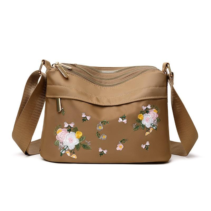 Bag Women's New Embroidered Shoulder Bag Medium and Old Mother Bag Fashionable Versatile Elegant Large-capacity Messenger Bag