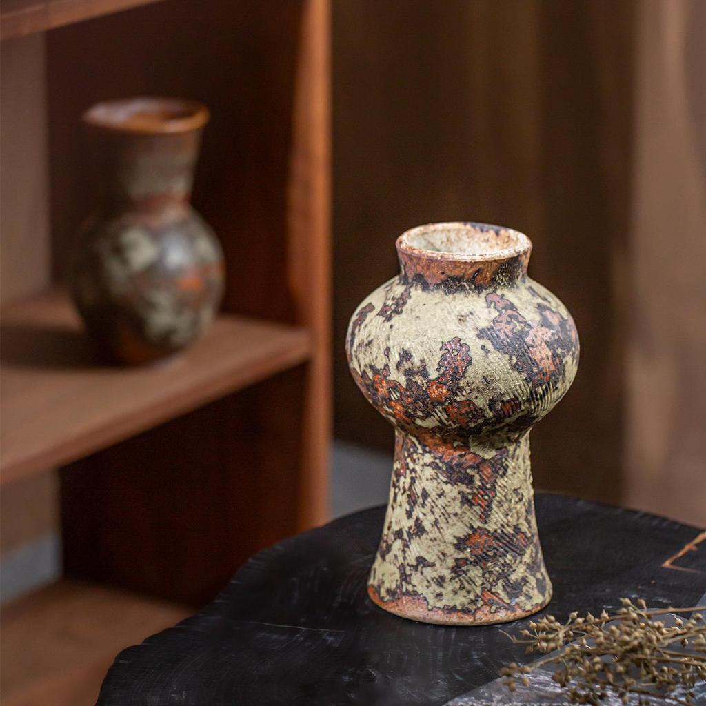 Wabi-Sabi Retro Ceramic Vase: Chinese Style for Living Room and Tea Room Flower Arrangements