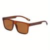 Mens Retro Large Frame Square Sunglasses Fashionable Durable for Travel Outdoor Leisure Wear