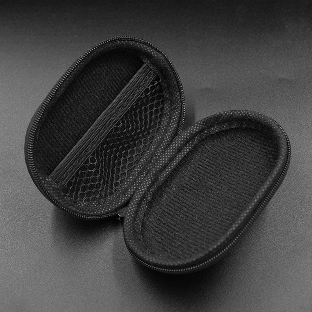 

KZ Earphones Case PU Leather Oval Headphone Storage Box Bag Portable Pouch Holder with Zipper Headset Accessories