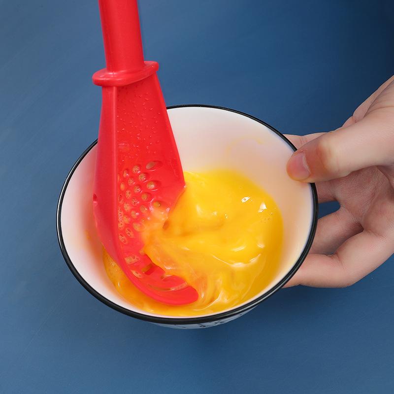 Multifunctional Filter Colander for Rice Spoon Household Kitchen Grinding Cooking Spoon Drain Spoon Kitchen Supplies