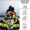 1pc Peacemaker Flannel Throw Blanket - Lightweight Soft Warm All-Season Blanket for Sofa, Bed, Travel, Camping  L1029171