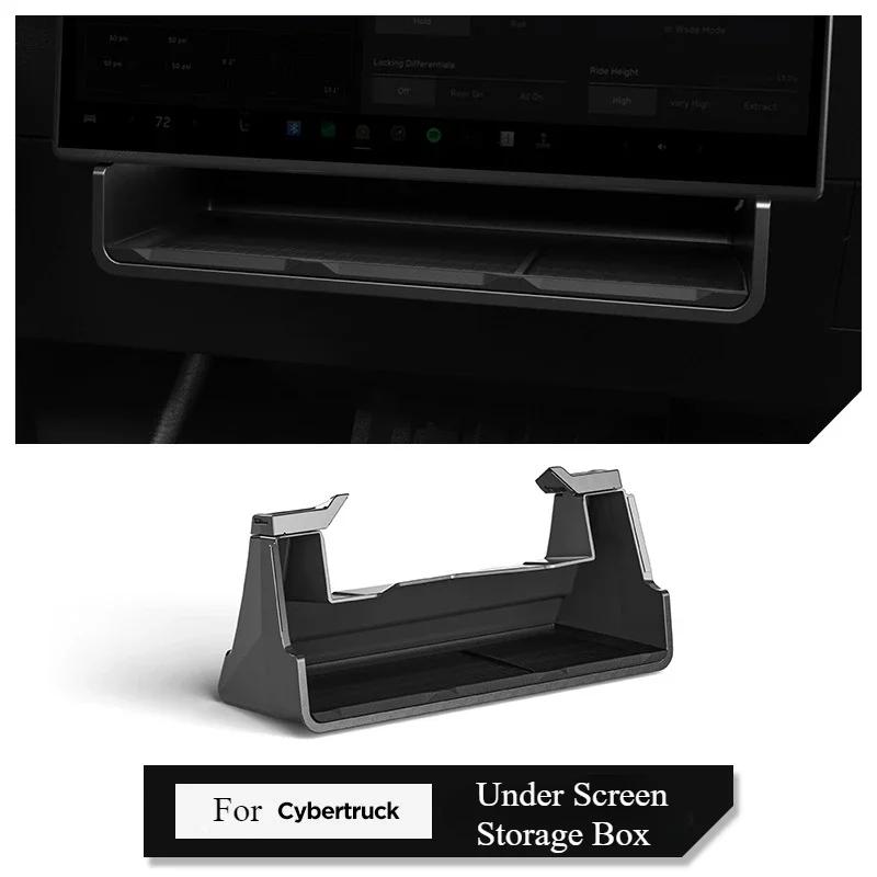 

Under Screen Storage Box for Tesla Cybertruck 2025 Central Control Hidden Storage Box Organizer Tray Car Interior Accessories
